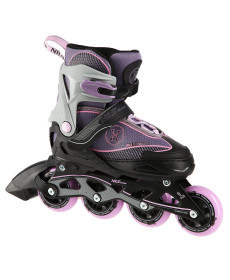 Роликові ковзани NILS EXTREME NA11008 розмір M 35-38,чорно-фіолетові