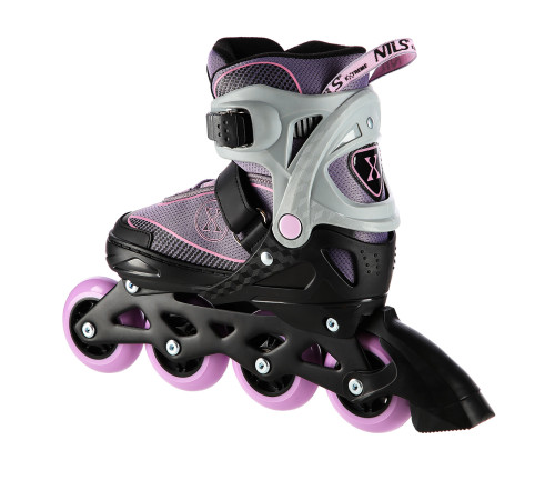 Роликові ковзани NILS EXTREME NA11008 розмір M 35-38,чорно-фіолетові