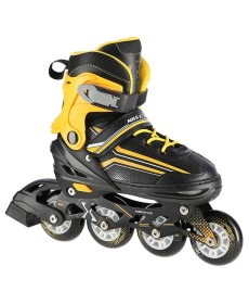 Роликові ковзани 2в1 NILS EXTREME NH18190 розмір M 34-38, чорно-жовті