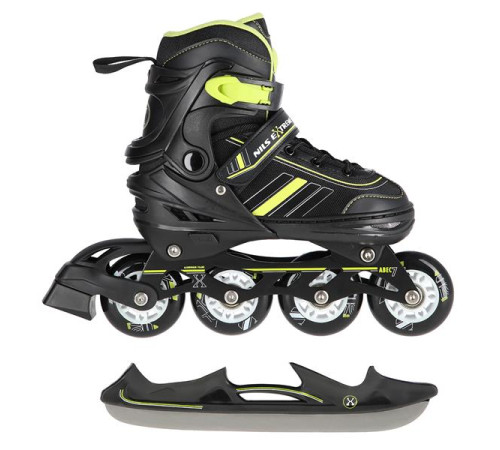 Роликові ковзани 2в1 NILS EXTREME NH18191 розмір L 39-43, чорно-жовті