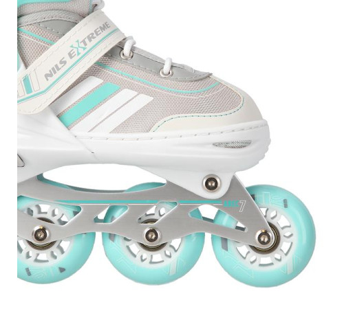 Роликові ковзани 2в1 NILS EXTREME NH18191 розмір L 39-43, біло-блакитні