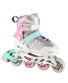 Роликові ковзани 4в1 NILS EXTREME NH18192 розмір S 29-33, біло-рожевий