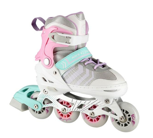 Роликові ковзани 4в1 NILS EXTREME NH18192 розмір S 29-33, біло-рожевий