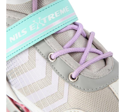 Роликові ковзани 4в1 NILS EXTREME NH18192 розмір S 29-33, біло-рожевий