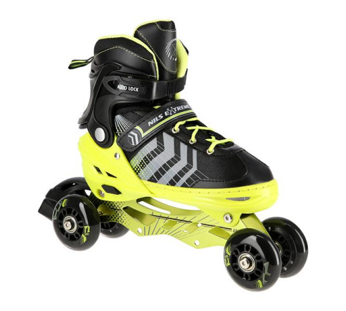 Роликові ковзани 4в1 NILS EXTREME NH18192 розмір S 29-33, чорно-жовті