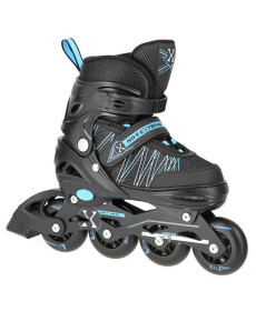 Роликові ковзани 2в1 NILS EXTREME NH11912A розмір S 31-34, чорно-блакитні