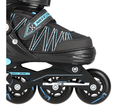 Роликові ковзани 2в1 NILS EXTREME NH11912A розмір S 31-34, чорно-блакитні