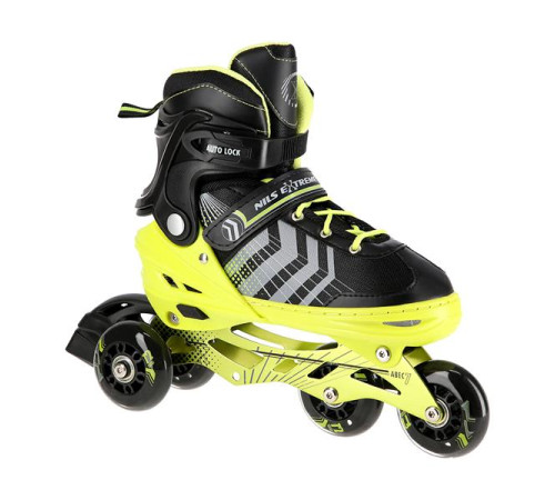 Роликові ковзани 4в1 NILS EXTREME NH18192 розмір M 34-38, чорно-жовті