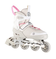 Роликові ковзани 2в1 NILS EXTREME NH18188 розмір M 34-38, сіро-рожеві