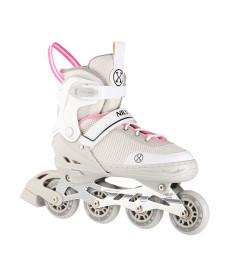 Роликові ковзани 2в1 NILS EXTREME NH18188 розмір M 34-38, сіро-рожеві