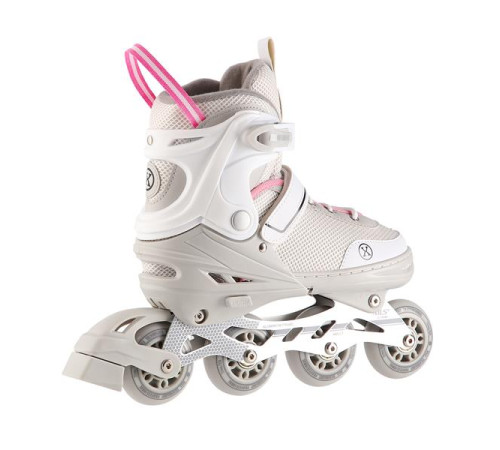 Роликові ковзани 2в1 NILS EXTREME NH18188 розмір M 34-38, сіро-рожеві