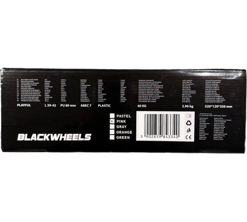 Роликові ковзани Blackwheels Playful L - розмір 39-42, рожеві Роликові ковзани Blackwheels Playful L - розмір 39-42, рожеві