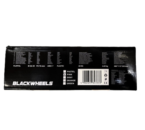 Роликові ковзани Blackwheels Playful M - розмір 36-39, рожеві Роликові ковзани Blackwheels Playful M - розмір 36-39, рожеві