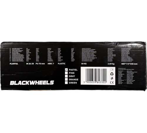 Роликові ковзани Blackwheels Playful M - розмір 36-39, рожево-фіолетові Роликові ковзани Blackwheels Playful M - розмір 36-39, рожево-фіолетові