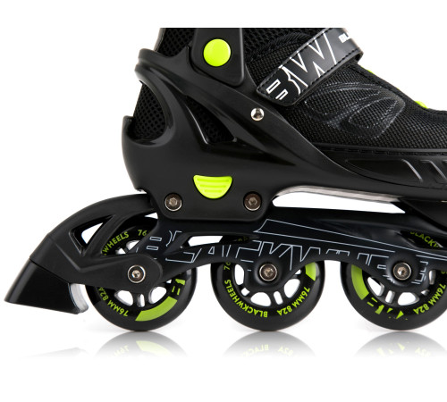 Роликові ковзани Blackwheels Sonic L - розмір 36-39, чорно-зелені Роликові ковзани Blackwheels Sonic L - розмір 36-39, чорно-зелені