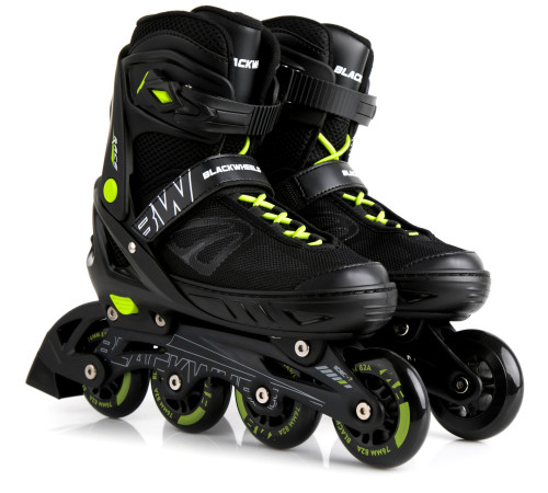 Роликові ковзани Blackwheels Sonic L - розмір 36-39, чорно-зелені Роликові ковзани Blackwheels Sonic L - розмір 36-39, чорно-зелені