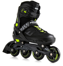 Роликові ковзани Blackwheels Sonic XL - розмір 39-42, чорно-зелені