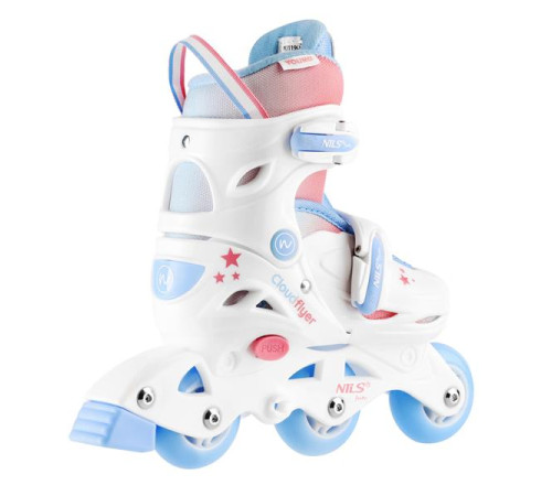 Роликові ковзани 3в1 NILS FUN NJ1190 розмір XS 26-29, біло-блакитні