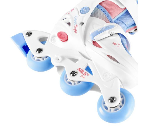 Роликові ковзани 3в1 NILS FUN NJ1190 розмір XS 26-29, біло-блакитні