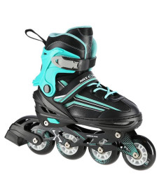 Роликові ковзани 2в1 NILS EXTREME NH18190 розмір M 34-38, чорно-блакитні