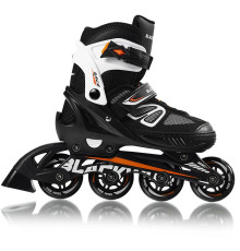 Роликові ковзани Blackwheels Sonic L - розмір 36-39, чорно-білі