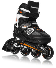 Роликові ковзани Blackwheels Sonic XL - розмір 39-42, чорно-білі