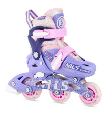 Роликові ковзани NILS EXTREME NA13102 розмір XS 26-29, фіолетово-рожеві