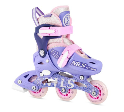 Роликові ковзани NILS EXTREME NA13102 розмір XS 26-29, фіолетово-рожеві