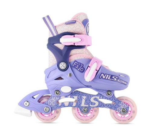 Роликові ковзани NILS EXTREME NA13102 розмір XS 26-29, фіолетово-рожеві