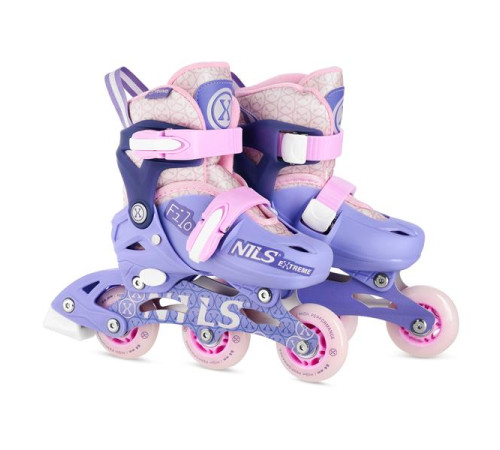 Роликові ковзани NILS EXTREME NA13102 розмір XS 26-29, фіолетово-рожеві
