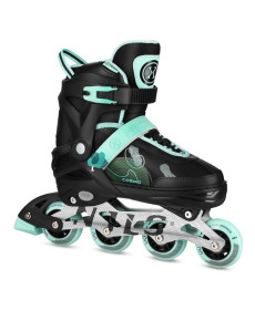 Роликові ковзани NILS EXTREME NA13808 розмір M 34-37, чорно-зелені