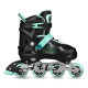 Роликові ковзани NILS EXTREME NA13808 розмір M 34-37, чорно-зелені