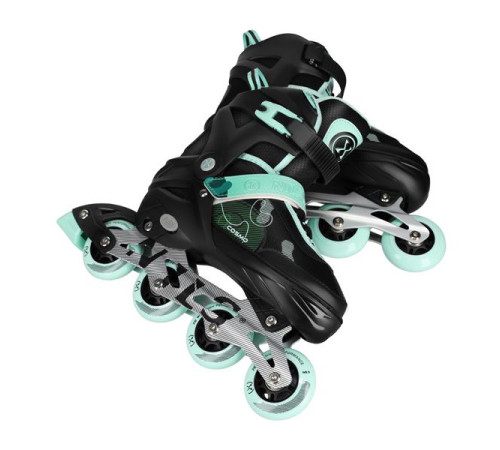 Роликові ковзани NILS EXTREME NA13808 розмір M 34-37, чорно-зелені