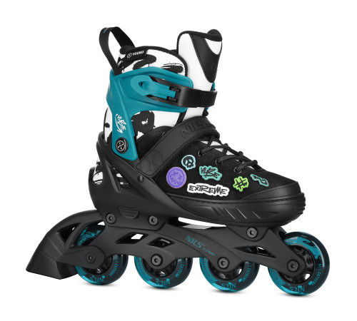 Роликові ковзани NILS EXTREME NA2053A VIBE розмір XS 29-32, бірюзові