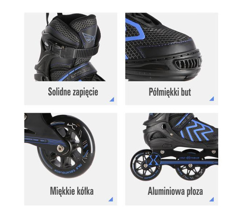 Роликові ковзани NILS EXTREME NA19318 розмір M (35-38) чорно-синій Роликові ковзани NILS EXTREME NA19318 розмір M (35-38) чорно-синій