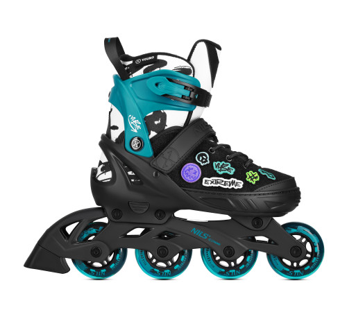 Роликові ковзани NILS EXTREME NA2053A VIBE розмір M 37-40, бірюзові