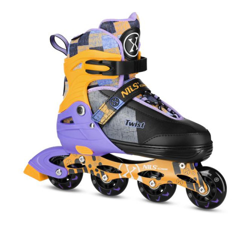 Роликові ковзани NILS EXTREME NA13808 розмір S 31-34,чорно-помаранчеві