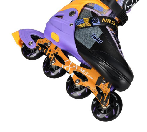 Роликові ковзани NILS EXTREME NA13808 розмір S 31-34,чорно-помаранчеві