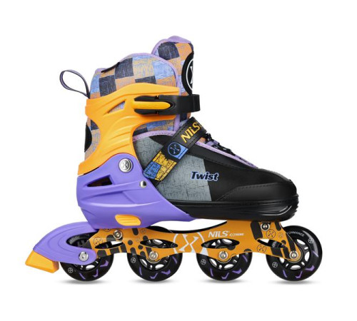 Роликові ковзани NILS EXTREME NA13808 розмір M 35-38, чорно-помаранчеві