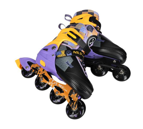 Роликові ковзани NILS EXTREME NA13808 розмір M 35-38, чорно-помаранчеві