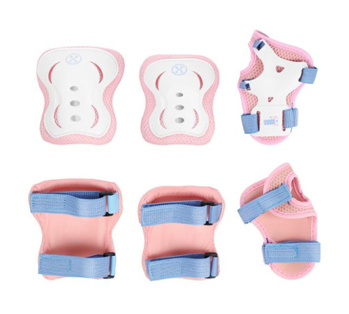 Роликові ковзани з комплектом захисту NILS EXTREME Moonbeam NA0189 розмір S 31-34, блакитно-рожеві