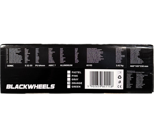Роликові ковзани Blackwheels Playful S - розмір 32-35, чорно-білі Роликові ковзани Blackwheels Playful S - розмір 32-35, чорно-білі