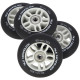 PU 90x24 82A BLACK MAT (4 szt.) + ABEC-9 (8 szt.) SET NILS EXTREME