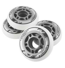 Колеса для роликових ковзанів PU 64x24 82A  (4 pcs) + ABEC-7 (8 pcs) SET NILS EXTREME - білий