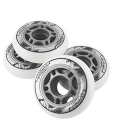 Колеса для роликових ковзанів PU 64x24 82A  (4 pcs) + ABEC-7 (8 pcs) SET NILS EXTREME - білий