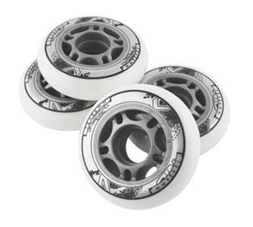 Колеса для роликових ковзанів PU 64x24 82A (4 pcs) + ABEC-7 (8 pcs) SET NILS EXTREME - білий Колеса для роликових ковзанів PU 64x24 82A (4 pcs) + ABEC-7 (8 pcs) SET NILS EXTREME - білий