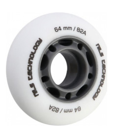 Колеса для роликових ковзанів PU 64x24 82A  (4 szt.) NILS EXTREME - білі матові