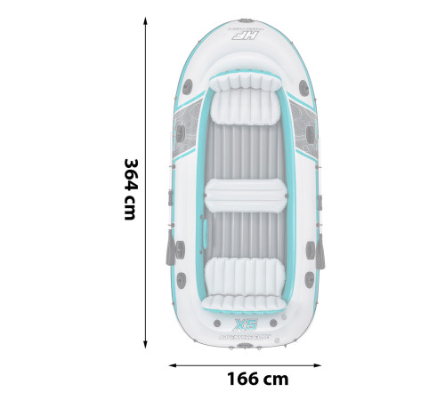 Надувний човен Hydro-Force Adventure Elite X5 Bestway 65159 Надувний човен Hydro-Force Adventure Elite X5 Bestway 65159