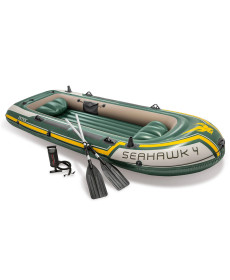 Човен надувний Intex Seahawk 4 351 x 145 x 48 см, зелений