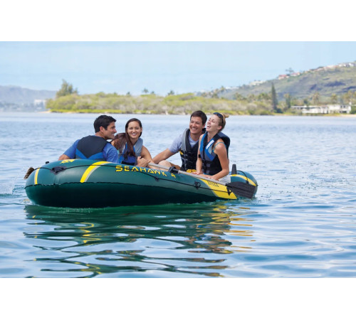 Човен надувний Intex Seahawk 4 351 x 145 x 48 см, зелений